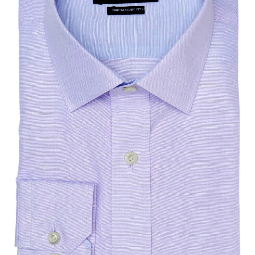 Tudor Purple micro-check luxury men's dress shirt contrast collar – Treffort