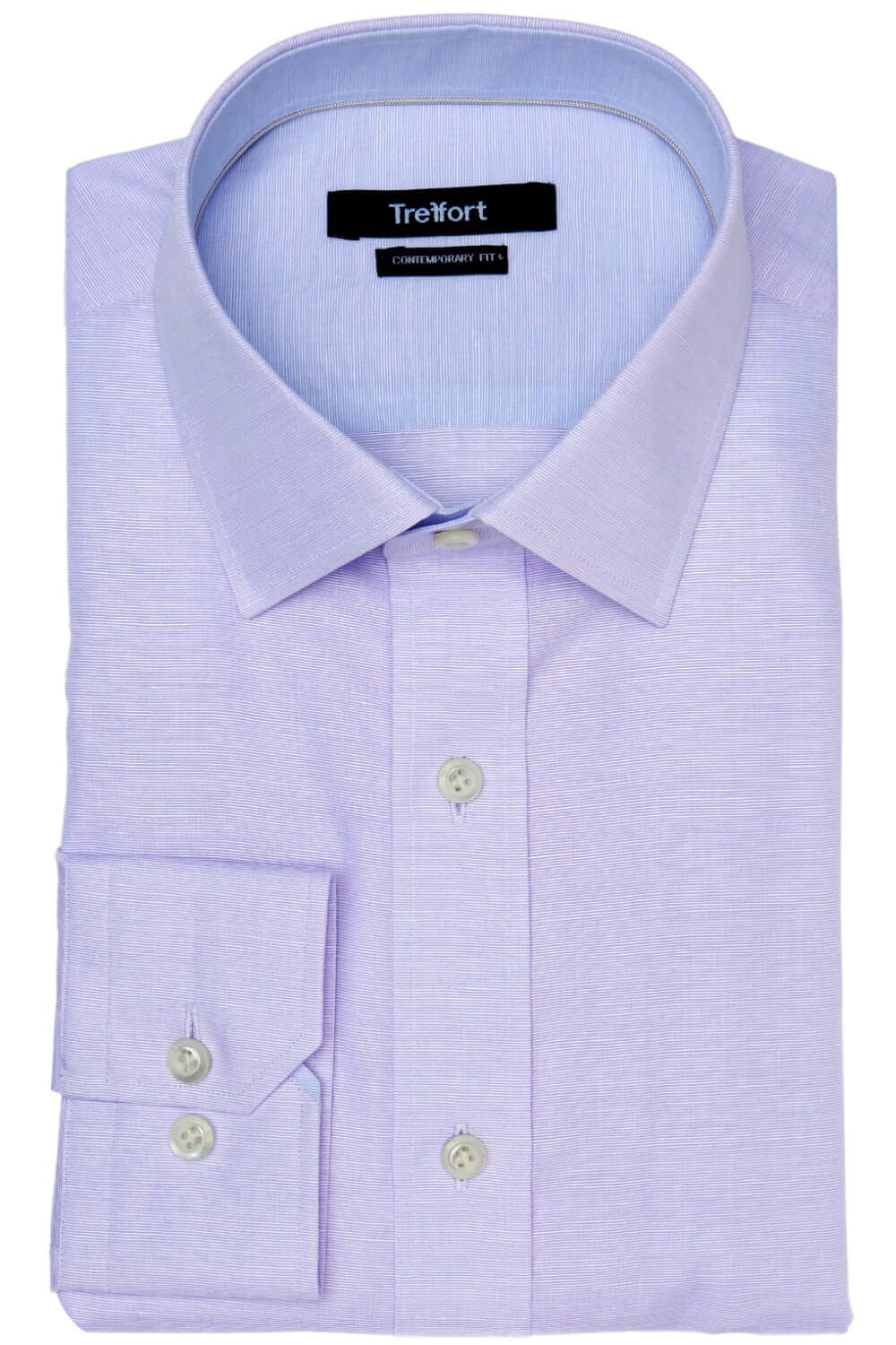 Tudor Purple micro-check luxury men's dress shirt contrast collar – Treffort