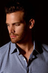GRANT CHECKERED BUTTON DOWN DRESS SHIRT - CASUAL /FORMAL EVENT - MODEL B WEARING SHIRT