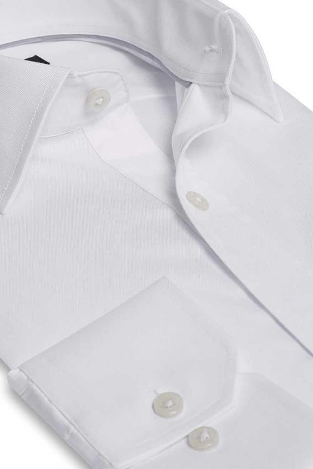 EVANS WHITE BUTTON DOWN DRESS SHIRT - CASUAL /FORMAL EVENT - SIDE VIEW