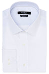 TUDOR WHITE LINEN BUTTON DOWN DRESS SHIRT - CASUAL /FORMAL EVENT - FRONT VIEW