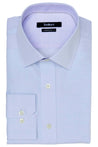 TUDOR BLUE LINEN BUTTON DOWN DRESS SHIRT - CASUAL /FORMAL EVENT - FRONT VIEW