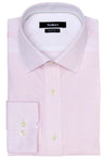 TUDOR PINK LINEN BUTTON DOWN DRESS SHIRT - CASUAL /FORMAL EVENT - FRONT VIEW