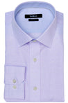 TUDOR PURPLE LINEN BUTTON DOWN DRESS SHIRT - CASUAL /FORMAL EVENT - FRONT VIEW