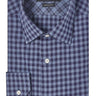 Williams Fine Brushed Cotton Navy Blue micro-check luxury men's dress shirt – Treffort
